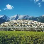 Holzgeflüster Geschichte Gewerbebau Sporthalle Telfs